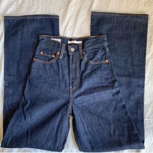 SOLD Levi's Dark Blue Flare & Wide Leg Jeans